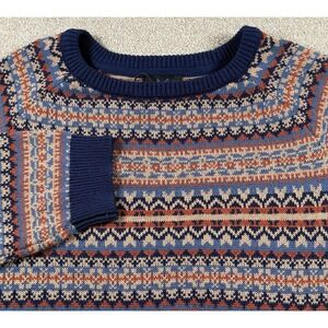 Magaschoni Men's Large Fair‎ Aisle Long Sleeve Crew Neck Sweater